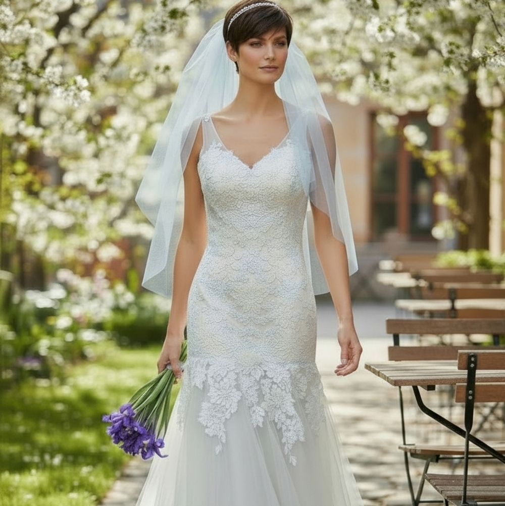 Vintage Blue Wedding Gown by Anjolique - Size 8